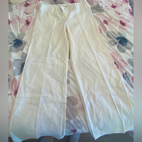 Beautiful wide leg 100% linen pants - Picture 2 of 8
